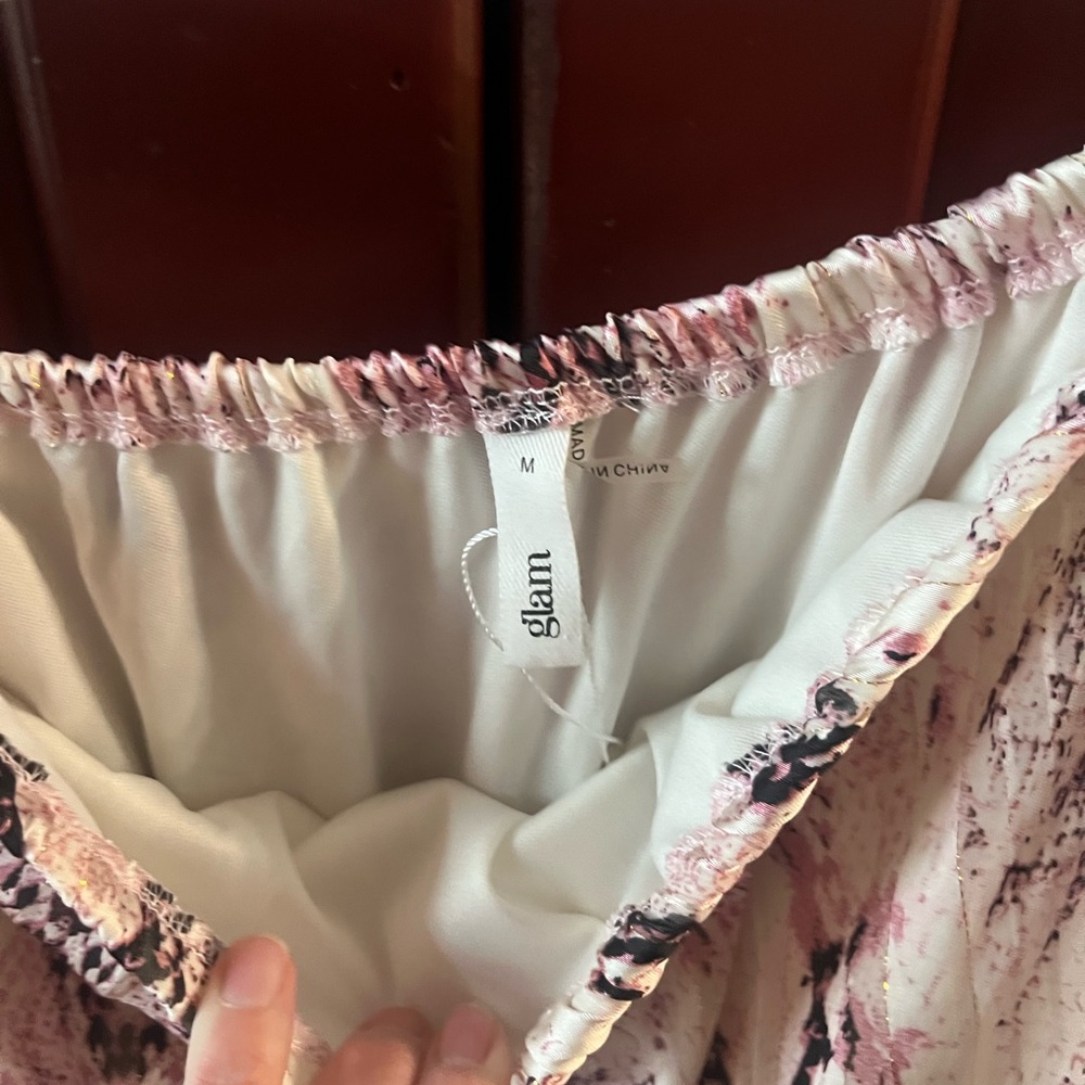 Glam Pink and Black Patterned Skirt